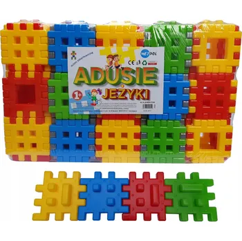 ostatní stavebnice Stavební STAVEBNICE ADUSIE HEDGEHOGS, vafle, 90 dílů