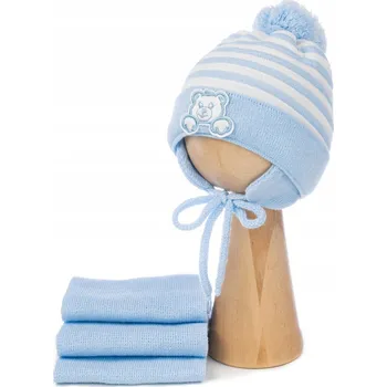 Čepice Zimní kojenecká čepice a šála, velikost: 3-6 měsíců