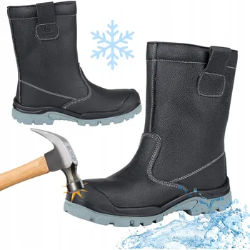 Pracovní obuv ZIMNÍ PRACOVNÍ BOTY VYSOKÉ VODĚODOLNÉ ČERNÉ KOŽENÉ ARDON TIBIA S3 VELIKOST 46