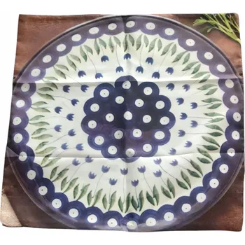 Povlak na polštářek Povlak na polštář 45*45 vzor keramika Bolesławiec tulipán/2