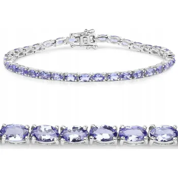 Náramek Stříbrný Náramek s Přírodními Tanzanity