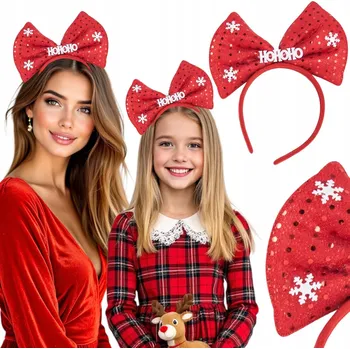 Vánoční dekorace VÁNOČNÍ ČELENKA Mašle POMOCNICE SKŘÍTKA Santa Clause