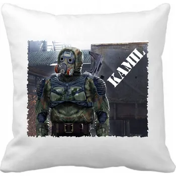 Polštář S.T.A.L.K.E.R. Polštář z postapo hry. Vyberte si vzor a přidejte JAKÝKOLIV NÁPIS