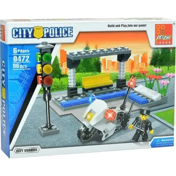 ostatní stavebnice Stavebnice 96 dílků City Police - městská stráž, motorka