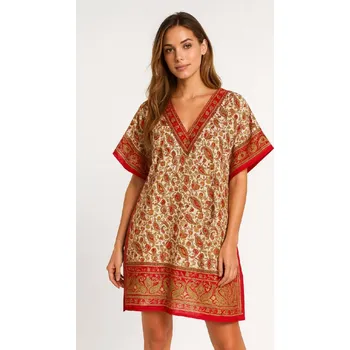 Dámské šaty Kaftan krátký HEART red