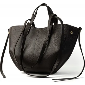 Kabelka Dámská kožená shopper kabelka, klasická čokoládová