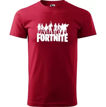 Pánské tričko Sablio Tričko s potiskem Fortnite Team 2 - červené 5XL