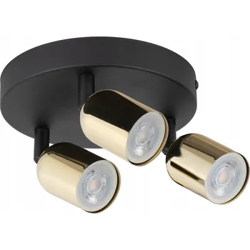 Stropní svítidlo bodová kulatá Top 5618 TK Lighting trojitá černá zlatá