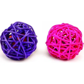 Hračka pro kočku Beeztees Balonek ratanový s catnipem 18cm