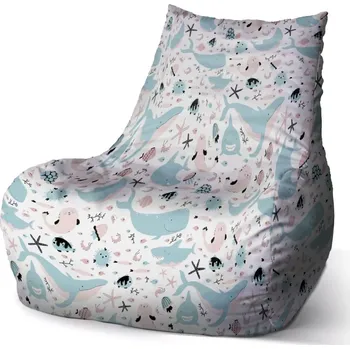 Sedací pytel Sablio Sedací vak Bean Animovaný mořský svět - 60 x 70 x 70 cm
