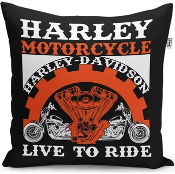 Polštář Sablio Polštář Harley-Davidson Live to ride - 40x40 cm