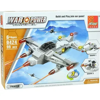 ostatní stavebnice Stavebnice 99 dílků War Power - bojové letadlo