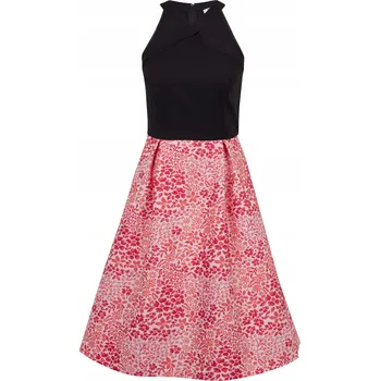 Dámské šaty Růžovo-černé dámské šaty s květinovým vzorem ORSAY