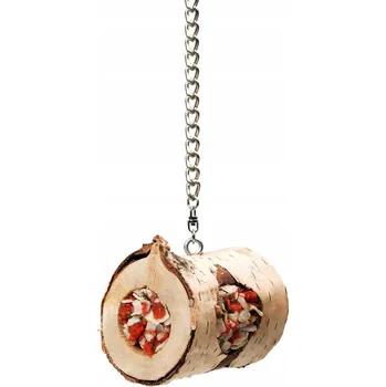 Pro ptáka JR Birds Dřevěný válec s krmivem pro papoušky 1 ks