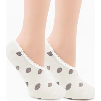 Dámské ponožky MARILYN Teplé ponožky s ABS protiskluzem na zimu papuče ANGORA F31 ECRU