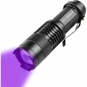 Svítilna UV SVÍTILNA 395 NM VÝKONNÁ TAKTICKÁ LED NABÍJECÍ SVÍTILNA PRO PŘEŽITÍ