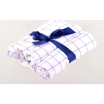 Bavlněná utěrka se vzorem modré kostky 4 ks NEU017