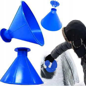 Autoškrabka Kulatá škrabka na led do auta ve tvaru kužele Trychtýř