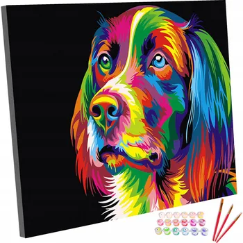 Sada Obrázek MALOVÁNÍ PODLE ČÍSEL Pes 40x50