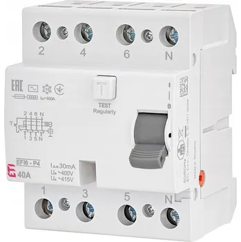 Proudový chránič Proudový chránič ETI Polam EFI6-P4 AC