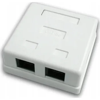 Elektrická zásuvka Síťová zásuvka 2xRJ45 na omítku Datacom