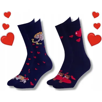 Pánské ponožky Valentýnské PONOŽKY pánské láska love dárek WOLA 43-46