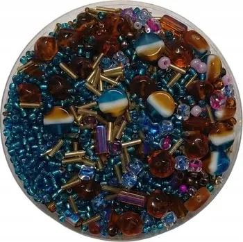 Dětské navlékací korálky Korálky skleněné směs 120g