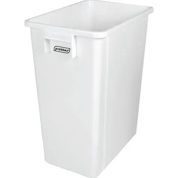 Popelnice Plastový odpadkový koš 40 l, bílý - Manutan Expert + Prodloužená záruka na 10 let