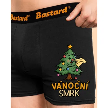 Trenýrky Bastard Vánoční smrk boxerky Black