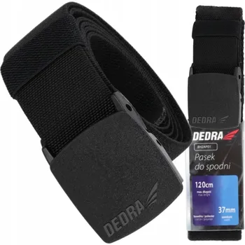 Opasek Pásek ke kalhotám pánský DEDRA černý, délka 120 cm, plastová přezka, elastický
