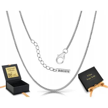 Řetízek Dámský stříbrný řetízek "liška ocas" 42 - 45 cm, stříbro 925, pletený hladký