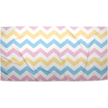 Osuška Sablio Ručník Tříbarevné klikyháky - 50x100 cm