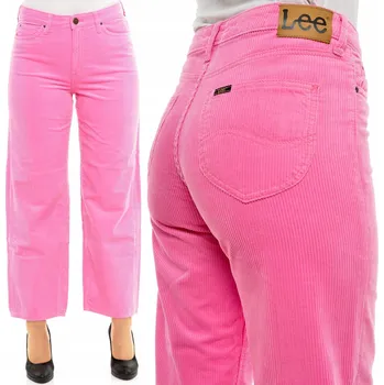 Dámské kalhoty LEE kalhoty HIGH manšestr 5 POCKET WIDE LEG W28 L33