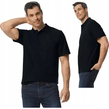 Pánské tričko Polokošile Pánské polo tričko BAVLNA Double Pique Gildan 64800 ČERNÁ 4XL