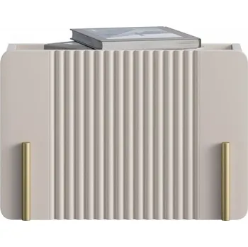 Noční stolek BOGART. Noční stolek Malmi, kašmír / crema bianca / zlatý