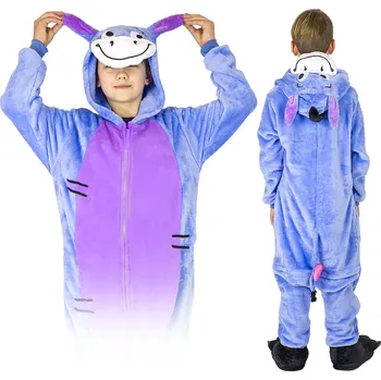 Kojenecký overall ONESIE KIGURUMI KOSTÝM PŘEVLEK OVERAL OSLÍK TEPLÉ PYŽAMO 98-104