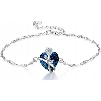 Náramek STŘÍBRNÝ DÁMSKÝ NÁRAMEK CELEBRITKA SRDCE STŘÍBRO