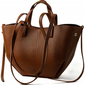 Kabelka Klasická kabelka z přírodní kůže, camel