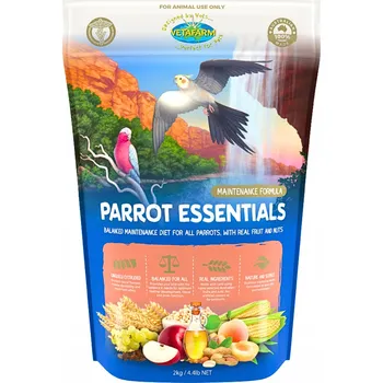 Krmivo pro ptáka VETAFARM PARROT ESSENTIALS - Granule pro papoušky