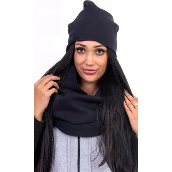 Čepice Genesy sada: čepice a nákrčník (rolák), univerzální velikost, modrá