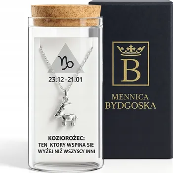 Náhrdelník Stříbrný dámský náhrdelník v lahvičce, znamení zvěrokruhu Kozoroh stříbro o ryzosti 925