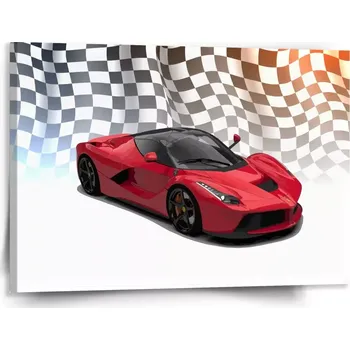 Obraz Sablio Obraz Ferrari Závodní vlajka - 150x110 cm