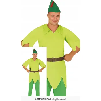 Karnevalový kostým Kostým ELF zelený skřítek robin hood 4 díly L