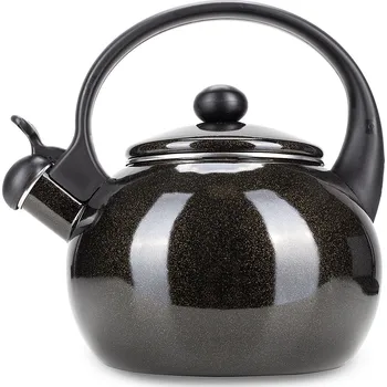 Varná konvice Tradiční ocelová smaltovaná Konvice Kamille 2,2 l černá