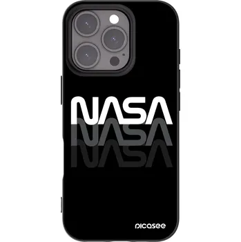 Pouzdro na mobilní telefon Picasee silikonový černý obal pro Apple iPhone 16 Pro - NASA Triple