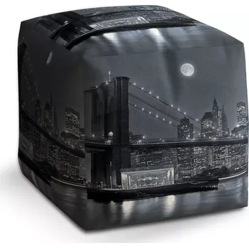 Taburet Sablio Taburet Cube Noční New York 2: 40x40x40 cm