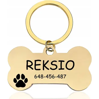 psí známka Adresářka Identifikační známka Zlatá pro psa kočku s gravírováním