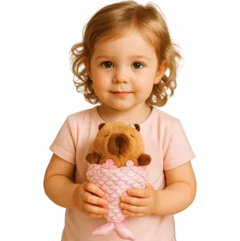 plyšák Plyšová Plyšák Kapybara Mořská panna Růžová 28 cm