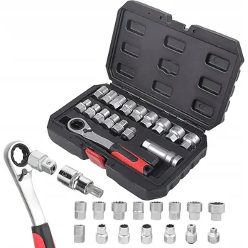 Gola sada SADA NÁŘADÍ - KLÍČE NÁSTRČKOVÉ, HLAVICE 17 DÍLŮ 3/8" A 1/2"