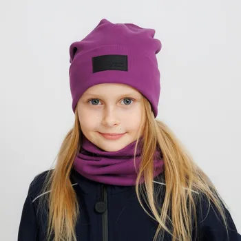 Čepice Fialová žebrovaná čepice Velikost: M